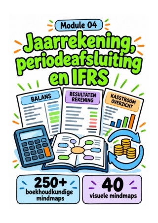 Omslag: Module 4 — Jaarrekening, periodeafsluiting en IFRS
